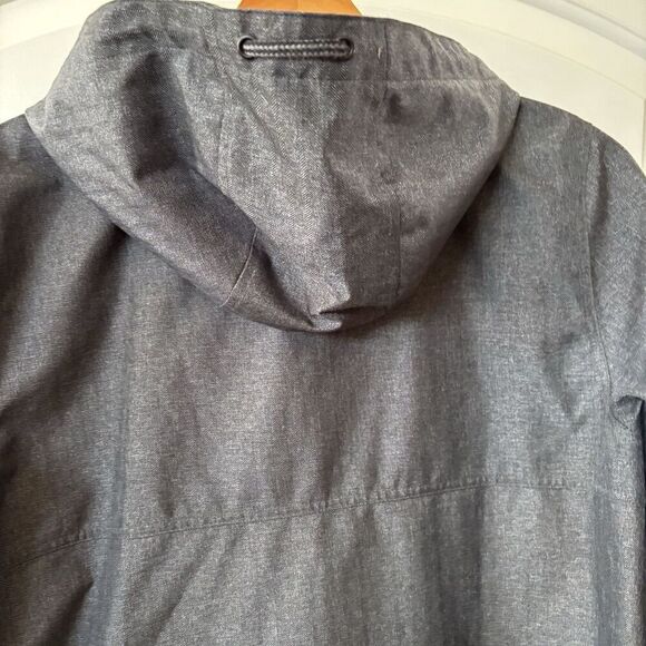 Gray Coat windbreaker Hooded Jacket 1/2 Zip Medium Dravus Men's - Picture 6 of 6